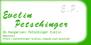 evelin petschinger business card